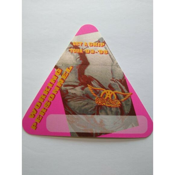 Aerosmith Backstage Pass Original Get A Grip 93-95 Tour Hard Rock Music Pink - Picture 4 of 4